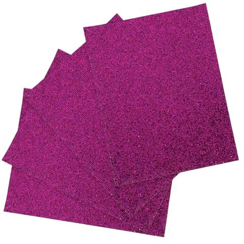 PLAFOPE 4 Stück Glitzernde Strass-blätter, Selbstklebend, Glitzer-strass-aufkleber, Glänzendes Blatt Für Diy-auto-handy-flasche, Haarnadel-ohrringe, Dekoration, A4-größe