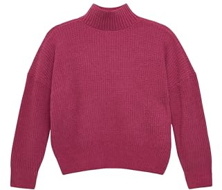 s.Oliver Loose Fit Strickpullover mit Stehkragen aus Chenille-Garn