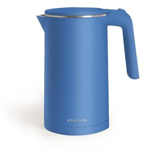 CREATE/KETTLE STUDIO PRO/Bouilloire électrique 1L bleu cobalt/Contrôle de température, fonction maintien au chaud, enrouleur de câble, arrêt automatique, 1000W