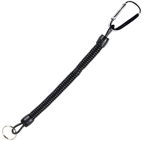 Outdoor Security Gear Tool Spring Elastic Rope Portable Fishing Lanyards Camping Karabiner Anti-Verlust-Telefon-Schlüsselanhänger