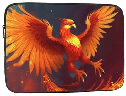 Orange Red Phoenix Shockproof Laptop Sleeve - Slim & Lightweight Notebook Case For Ipad & More (10-17)