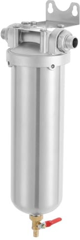 Edelstahl Wasserfilter, Wasserfiltergehäuse Wasserfilter Große Patrone Trinkwasser Filtersystem, Einkopf Edelstahl Wasserhahn Wasserfilter
