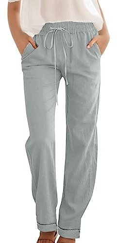 Sommerhose Damen Stretch sportliche Chino Casual Petite, Tall Jogginghose Arbeitslatzhose 70er Glitzer Haremshosen mit Taschen frühlingsmode yogahose