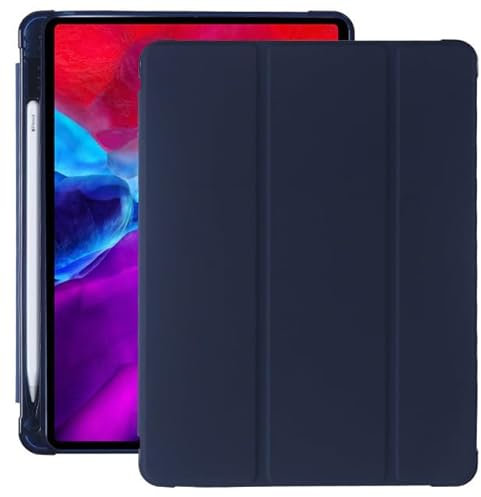 Funda para iPad Pro 10.5 2017 / iPad Air 3 2019 con soporte para lápiz integrado, función de apagado y encendido automático, funda inteligente de piel sintética de 10.5 pulgadas (azul oscuro)