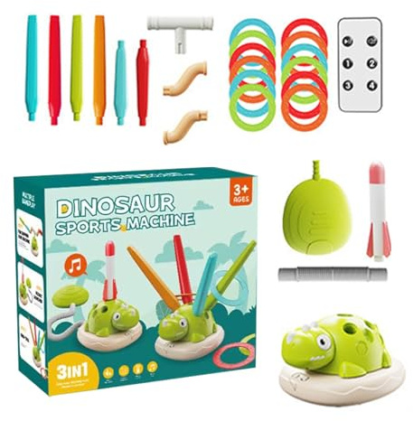 Dinosaur Balance Machine - pp Rocket Jump Toy, Kids Balce Traer | Adjustable Foot Ring Skipping Set with Elastic Bands, Sensory Play Equipment for Outdoor Fun and Parent-Child Fitness