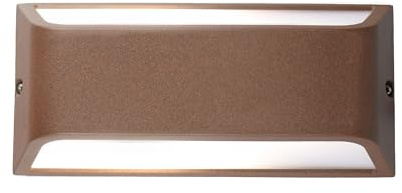 SHOT BOTLIGHTING LAGOS Applique da Parete, Alluminio Verniciato, IP54 Interno ed Esterno, Design Italiano, Attacco E27 (CORTEN)