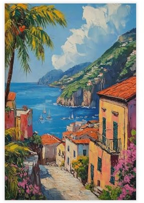 IYTAFGYT Reise-Wandkunstdruck, Küsten-Leinwand-Poster, Wandkunstdruck, Bild, Gemälde, 20 x 30 cm