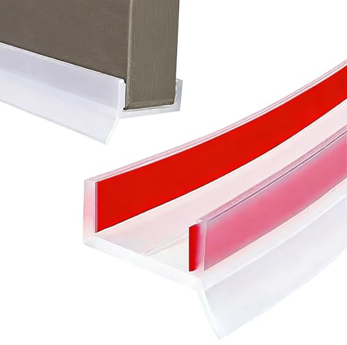 Zócalo de cocina de 5 m, junta de goma para zócalo de cocina de 15 mm, 16 mm, 17 mm, transparente, fijación para zócalo de cocina, sellado para encimera (transparente, 5 metros)