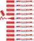 edding 750 marqueur peinture - rouge - 10 stylos - pointe ronde 2-4 mm - marqueur de peinture pour l'étiquetage du métal, verre, roche ou du plastique - résistant à la chaleur, permanent et étanche