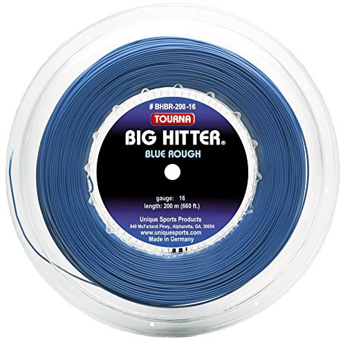 Tourna Unisex – Erwachsene Big Hitter Blue Rough 1,30/220m New Tennissaite, Blau, 16g Reel