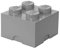 Room Copenhagen RC40031740 Lego Storage Brick 4er grau, 25 x 25,2 x cm