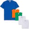 Fruit of the Loom Men's Valueweight Short Sleeve T Shirt, White/Kelly Green/Royal/Orange, XXL UK