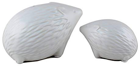 NWFashion Keramik-Tierfiguren, Heimdekoration, Möbel, Schreibtisch-Display (weißer Igel)