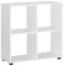 FineBuy Design Bücherregal mit vielen Fächern Weiß Standregal Holz Regal freistehend, Ordnerregal Raumteiler Würfel-Regal modern, Offenes Aufbewahrungsregal