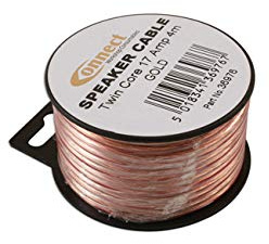 Connect 36976 Mini Reel Automotive Gold Twin Speaker Cable 4m