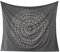 Popular Handicrafts King Silver Elefant Tapisserie Indisches Mandala Wandkunst Hippie Wandbehang Bohemian Tagesdecke Mehrzweck-Wandteppiche Schwarz