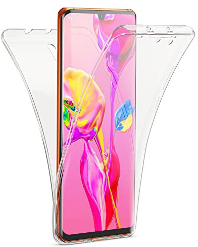 Kaliroo 360-Grad Schutzhülle kompatibel mit Huawei P30 Pro Hülle, Transparente Silikon Rundum Handyhülle Full-Body Case Slim Cover, Dünne Handy-Tasche Phone Etui Vorne & Hinten Doppel Komplett-Schutz