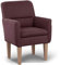 CAVADORE Diningsessel Kira / Polstersessel für Küche, Esszimmer oder Wohnküche / Passend zur Küchengarnitur Kira / Leichte Fleckenentfernung dank Soft Clean / 66 x 96 x 71 / Flachgewebe: Weinrot
