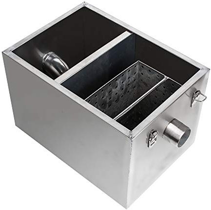Stainless Steel Grease Trap Interceptor Set Detachable Design For Restaurant Kitchen Wastewater Removable Baffles For Kitchen Wastewater