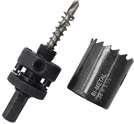 Dreneco 63mm Hole Saw, Metal Hole Cutter with Hexagon Adapter and Centring Drill, for Wood, Iron Sheet, Pipe, Plastic Plates, M42 HSS Bi-Metal Fire Pipe Hole Opener