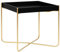 vidaXL Beistelltisch Couchtisch Wohnzimmertisch Sofatisch Kaffeetisch Teetisch Tisch Tabletttisch Schwarz Golden 38x38x38,5cm MDF Stahldraht