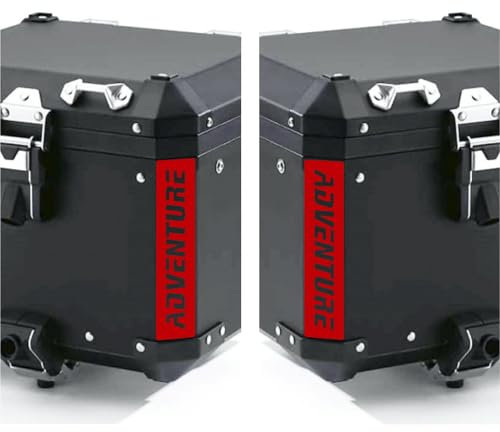2 reflektierende Aufkleber kompatibel mit / Ersatz für BMW Motorrad R 1200 1250 1150 F 800 650 F700 GS A R1200GS R1200 für Touratech Motorcycle Aluminium Panniers Top Case (rot)