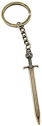 Onwomania - Schwert Dolch Ritter - Schlüsselanhänger Metall Glücksbringer ideal als Geschenk z.B. für den besten Freund, die beste Freundin, Mama - Für Männer, Frauen & Kinder