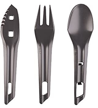 Mil-Tec Posate da campeggio 14627108 grigio scuro, taglia unica