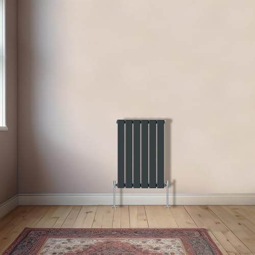 NRG Radiateur horizontal à panneau plat pour salle de bain - 600 x 408 mm - Anthracite