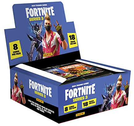 Panini Fortnite Series 3 Trading Cards - Hobby-Box mit 18 Flowpacks