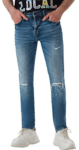 LTB Herren Jeans Joshua - Slim Fit - Blau - Lemos Safe Wash Baumwolle Stretch, Größe:40W / 34L, Farbe:Lemos Safe Wash 54008