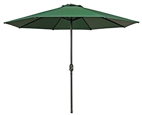 MNNM Parasol De Jardin, Parasol Droit, Parasol en Rond, Parasol De Plage avec Protection Solaire, sans Base, 2.7M / 9ft, Métal (Color : Green)