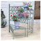 GZHENH Gartenregal, 3-stufiger Klappbarer Pflanzenständer Blumentopf Aus Metall Retro Blumentopfständer Stabile Struktur Blumenregal Mit Grünem Dill Auf Zwei Ebenen Blumentreppe
