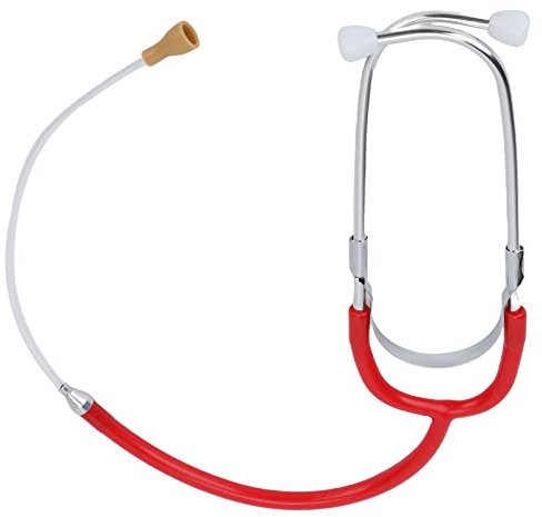 TMISHION Hörgeräte Stethoskop, Binaurales Stethoskop, Metall, Rot