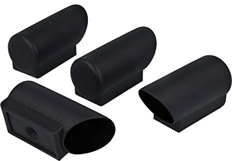 GleitGut 4 x Gleitkappen für Rundrohre Tisch Kappen für runde Rohre Schutzkappen für Stahlrohrtische Kunststoff schwarz (30 mm)