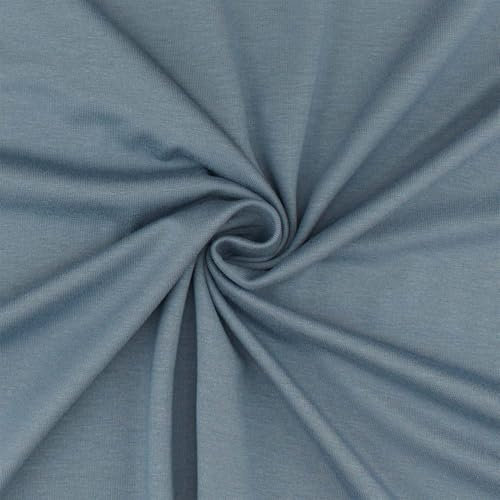 Viskose-Jersey Stoff, elastisch, uni rauchblau (Länge am Stück: ab 50cm / Breite: 150cm)