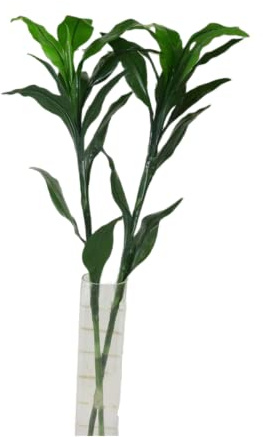 XIZHI 35 Inch Artificial Plants 2 Stems Green Artificial Bamboo for Home Office Indoor Decor Office Living Room Decor