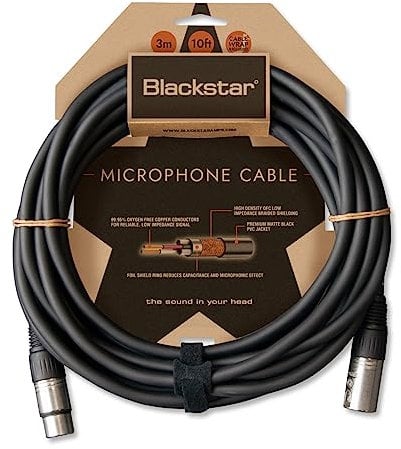 Blackstar Professional XLR Cable 3m (10ft) Balanced Male to Female XLR-XLR Microphone Cable