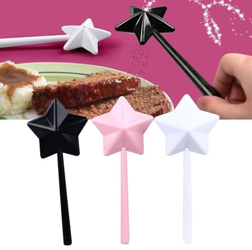 Zerodis Wand Salt and Pepper Shaker Cute Unique Seasoning Set for Perfect Dining Experience Decorative Kitchen Accessory