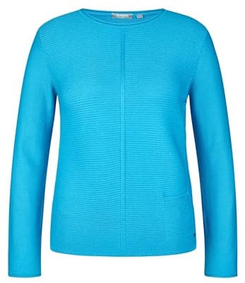 Rabe Damen Pullover Rundhals, mit Tasche türkis - 44
