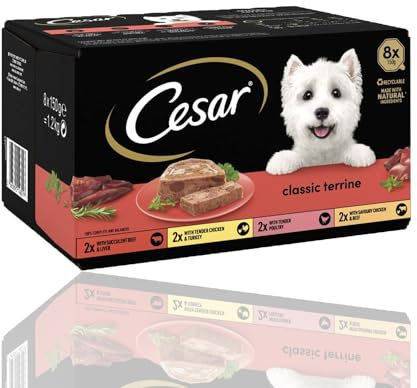 Fizporium Classic Terrine Wet Dog Food, Adult Premium Wet Dog Food, Suitable for Senior Dogs, Mixed Selection, (8 x 150g)