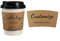 Custom Brown Kraft Coffee Cup Sleeves,Personalised Disposable Cup Sleeves,Disposable Corrugated Sleeves,Coffee Cup Wrap Gift for Wedding/Baby Shower/Retirement(20-100pcs) (Kraft Cup Sleeve)