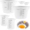 6 Piezas Tazas Medidoras de Silicona,Tazas de Silicona para Resina,500ml/250ml/100ml/10ml Vasos Medidores Antiadherentes para Resina para Manualidades,Bricolaje Hecho a Mano,Laboratorio