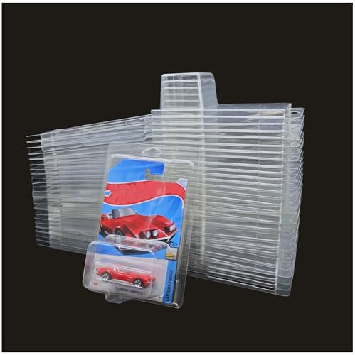 30Pcs Clear Storage Protector Cases - Compatible with Hot-Wheels Cars, Durable, Stackable Design, Keep Your Collection Safe and Organized, 7.5 x 5 x 2 Inch