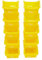 The Workplace Depot Plastic Nesting Small Parts Bins - Pack of 10 - 127(H) x 150(W) x 235(D) mm (Yellow)