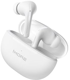 1MORE TWS Q20, Wireless Earbuds with Bluetooth 5.3, Lightweight Wireless Headphones, Headphones with ANC, 4 Microphones and AI ENC for Clear Calls, Low Latency Gaming Mode, 30H, White