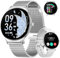 HIRREO Montre Connectée Femme avec Appel Bluetooth pour Android iOS,argenté