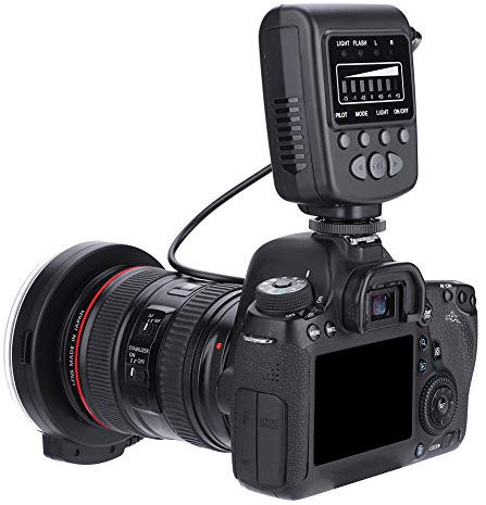 Flash annulaire Macro LED, 5 000 K, en Plastique, pour Gros Plan, pour la Production vidéo, la Photographie animalière et végétale