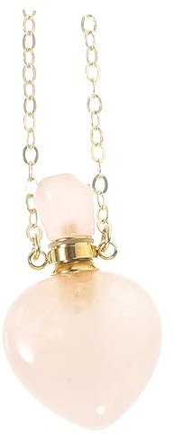 JZWCHQ Valentinstag-Parfümflasche, Auto-Dekoration, Trendige Halskette, Parfümflaschen-Anhänger, ätherisches Öl-Flaschen-Anhänger, Jade-Parfümhalter, hängender Anhänger, Schmuckherstellung, Anhänger,