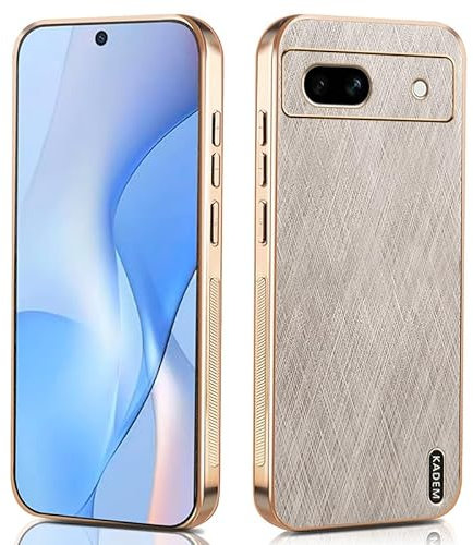 JNERBUYI Telefon Hülle für Google Pixel 7a, Stoßfeste Handyhülle mit Kratzfester, Galvanisierte Modische Schutzhülle für Geschäft Geeignet. Gold